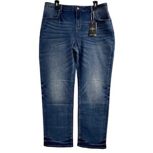 Flamingals Womens Blue Wash Straight Leg Denim Jeans New With Tags Size 2XL